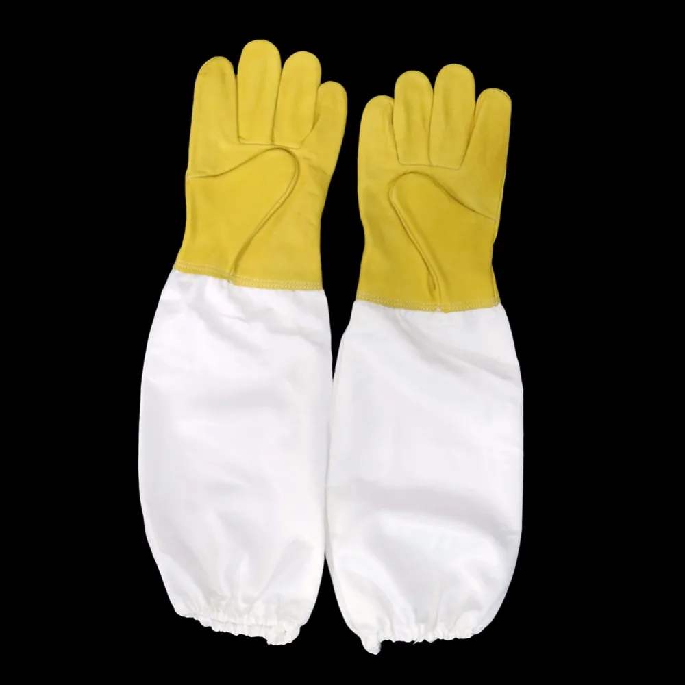 

1 set Gloves with Protective Sleeves ventilated Professional Anti Bee for Apiculture Beekeeper