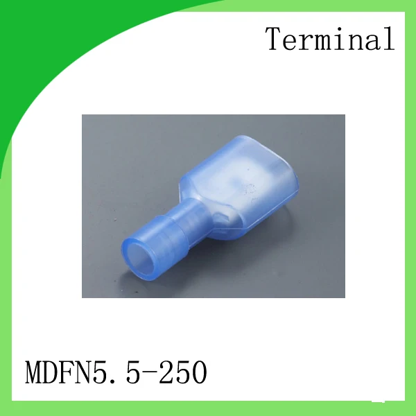 Brass 1000 PCS MDFN5.5-250 cold-pressure terminal   Cold-pressed terminals Nylon insulated inserts 6.3 Patch terminals