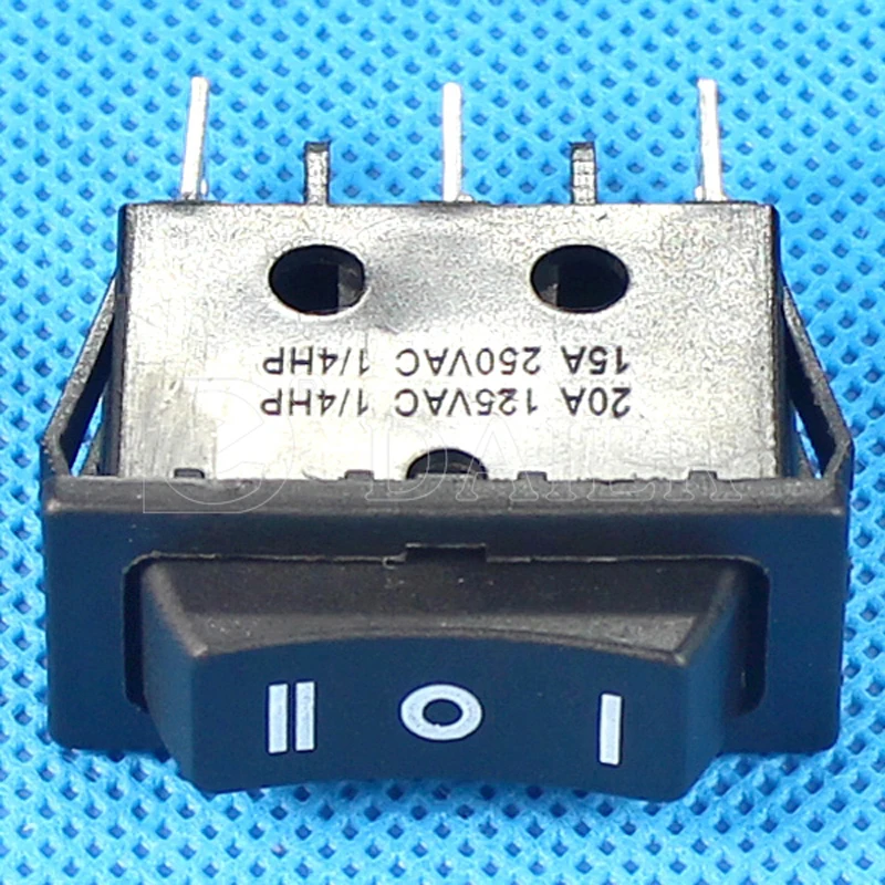 5PCS (ON) Momentary-OFF-(ON) Momentary Rocker Switch 3 Pins AC 125V 20A 250V 15A SPDT 3 Position Switches Single Pole