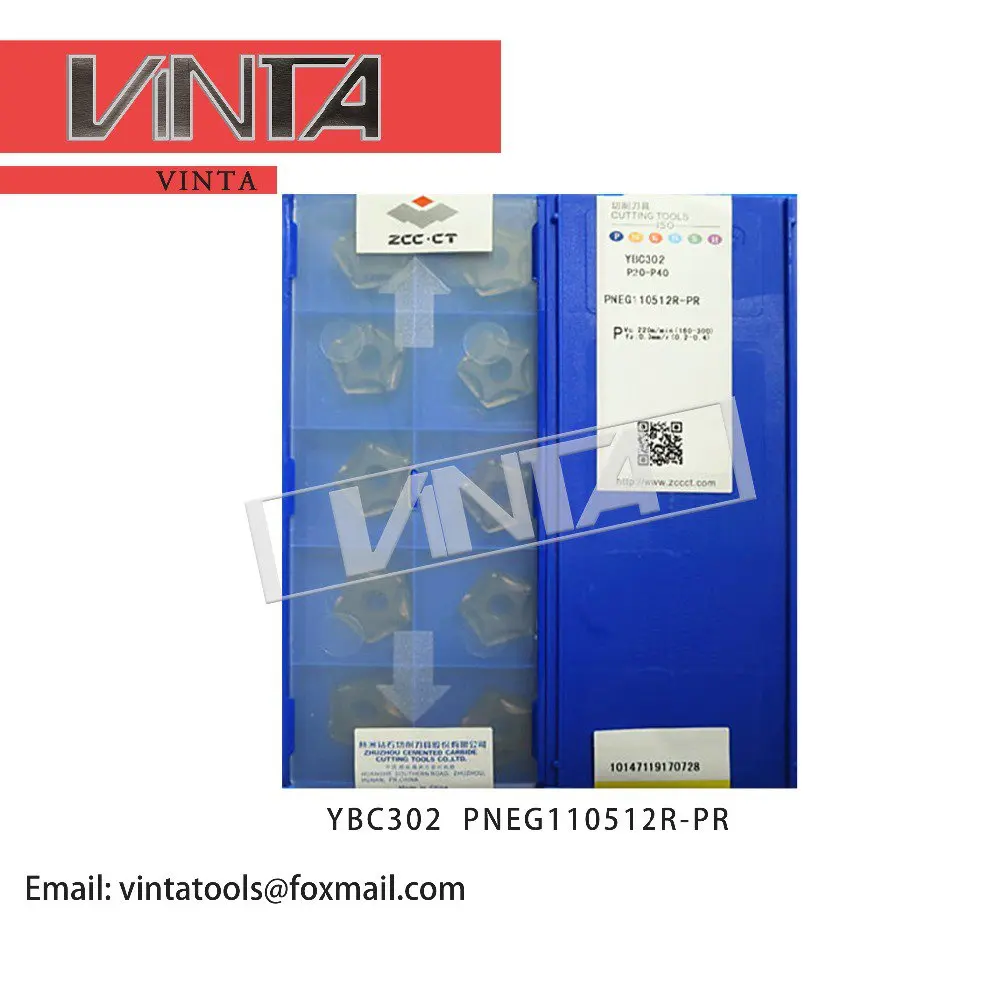 High quality 10pcs/lots YBM253 YBC302 PNEG110512R-PR cnc carbide milling inserts Lathe Turning Blades Cutters