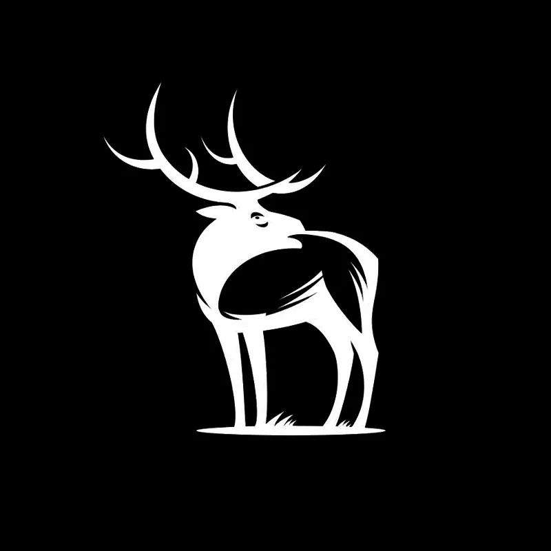 YJZT 9CM*11.2CM Creative Christmas Reindeer Cartoon Trim Car Sticker Vinyl Decal Black/Silver C23-0043