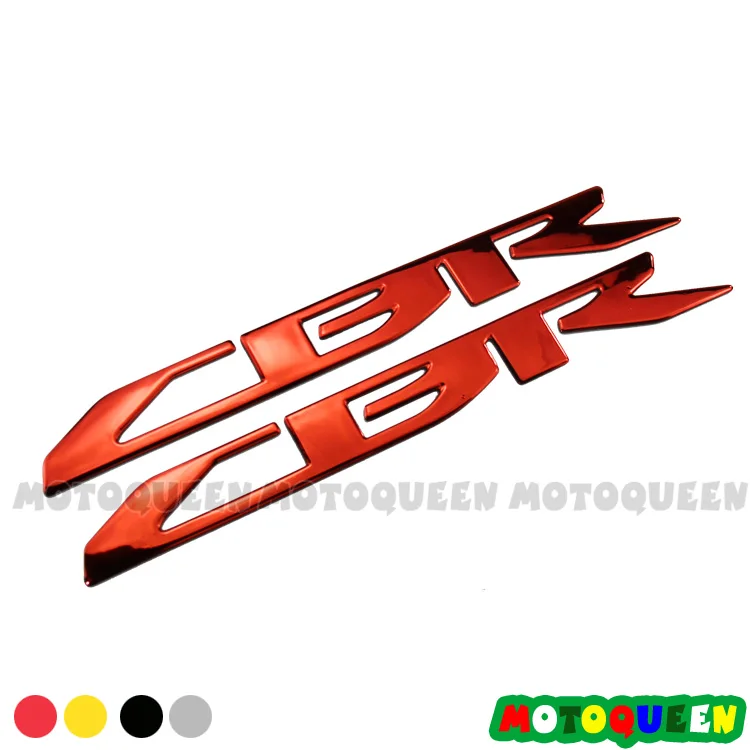 2X Motorcycle Chrome 3D Raised Stickers Decals Emblem For CBR 150 250R 300R 400R 500R 500X 600RR 1000RR RR 650R 650F ABS