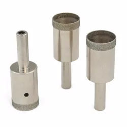3Pcs 10-20mm Super-Thin Diamond Coated Core Drill Bit Hole Saw 0.5mm Rim Lapidary Tools for Stone Jasper Gemstone Agate Tile