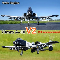 FMS 70mm Ducted Fan EDF Jet A-10 A10 V2 Twin Engine 6CH 6S EPO PNP RC Airplane Model Hobby Plane Aircraft Avion EPO