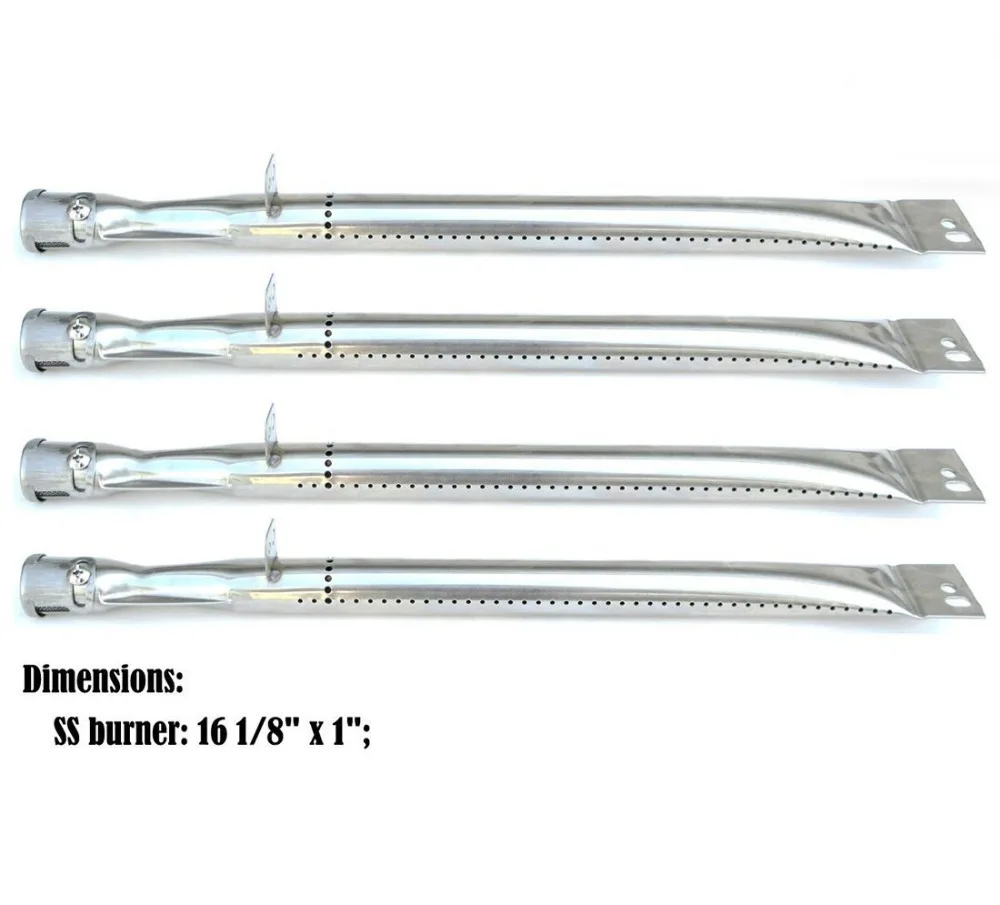 

BBQ Parts Gas Grill Replacement 16.1 Inch (40.9cm) Straight Stainless Steel Burner 4pack