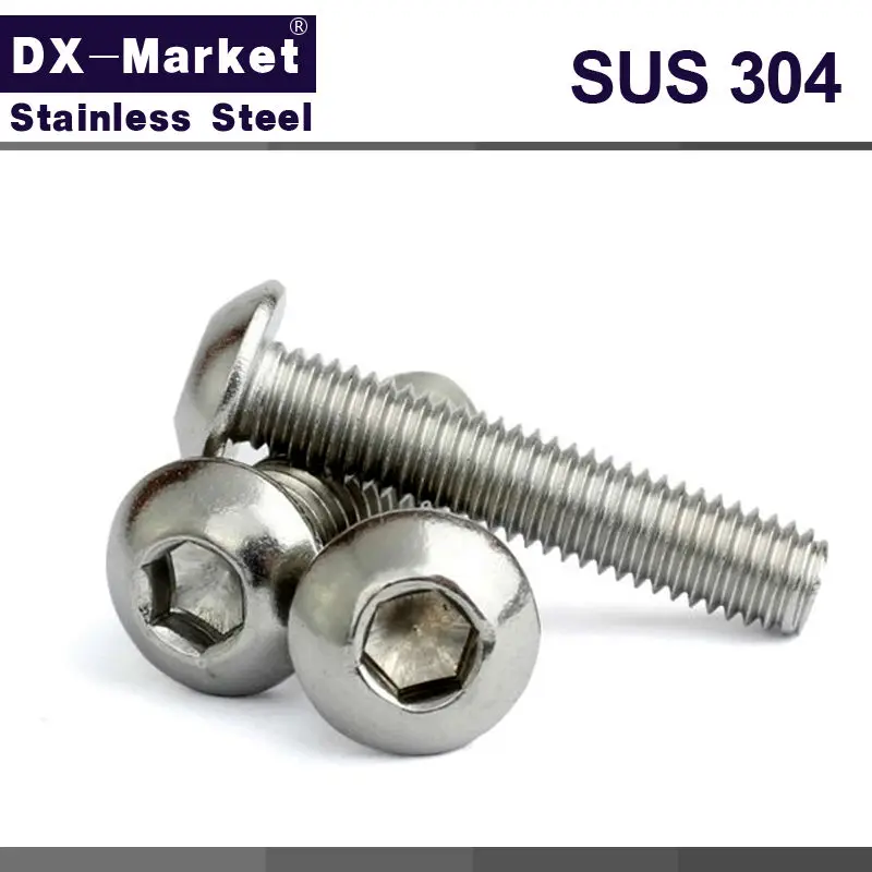 m6 button head screw , 304 stainless steel bolts hex socket button head cap screw ,Fitness equipment accessories 8mm-100mm ,A017