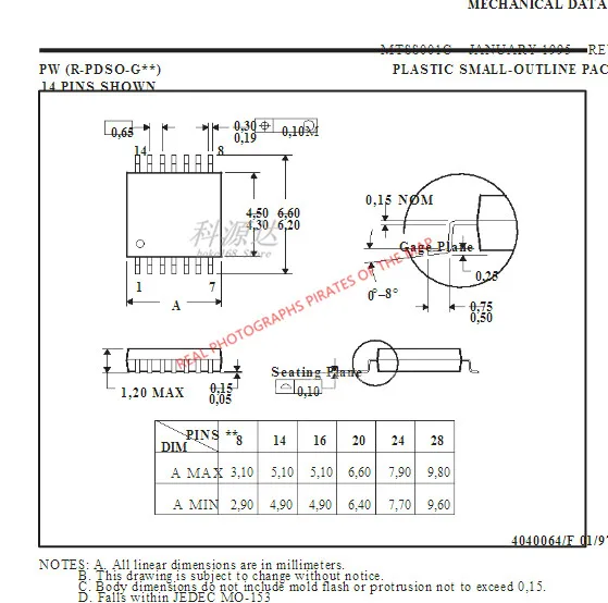 5pcs/lot TLC2274CPW TSSOP14 TLC2274 TLC2274CPWR TLC2274CPWRG4 In Stock