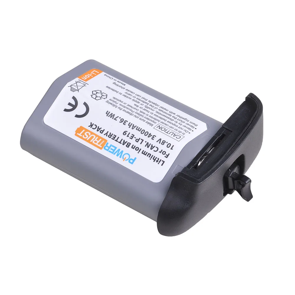 PowerTrust 3400mAh LP-E19 LP E19 Battery Pack for Canon LPE19 EOS 1D X Mark II Digital Camera