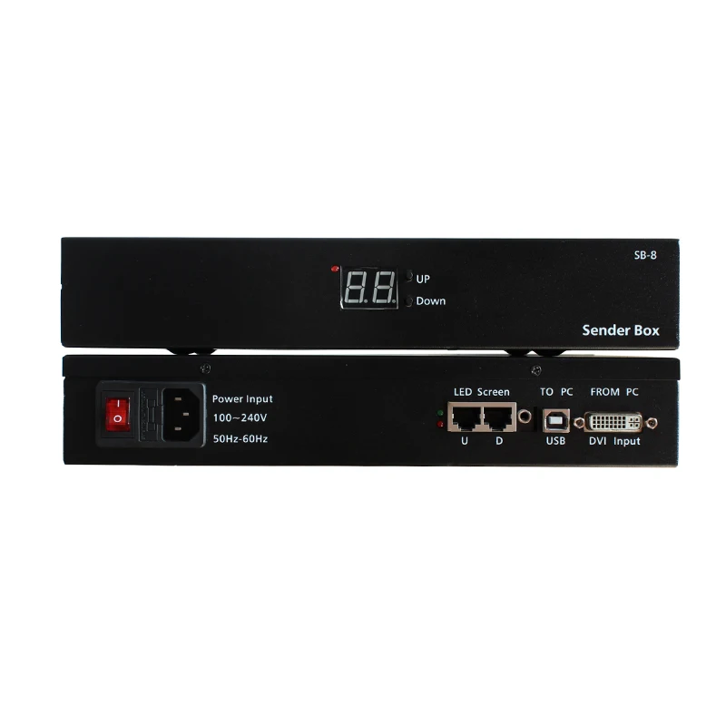 شاشة ليد لوحة تحكم صندوق إرسال ، بالألوان الكاملة ، مرسل فيديو لشاشة وحدة ليد مع بطاقة إرسال TS802D ، TS852 ،