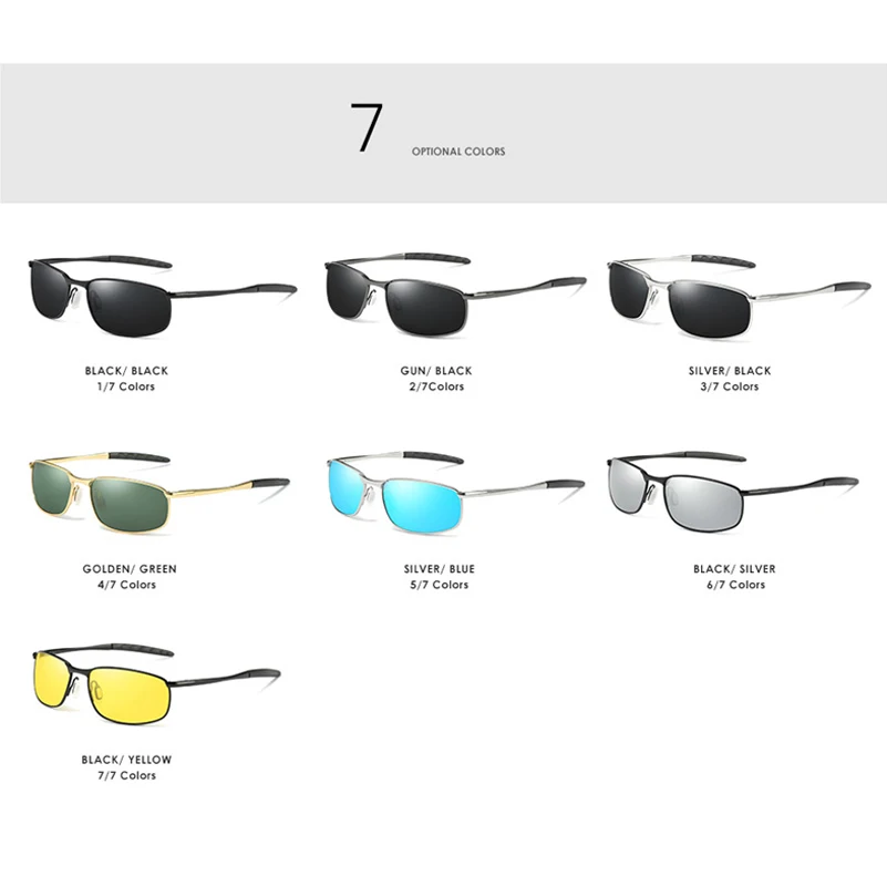 Nowe okulary przeciwsłoneczne z polaryzacją do jazdy Kolorowa folia Okulary przeciwsłoneczne anty UV Kwiaty Lotnicze okulary przeciwsłoneczne Mężczyzna Marka Projektant — zdjęcie 4