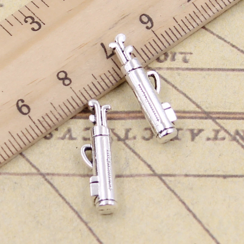 10pcs Charms Golf Barrel 24x7mm Tibetan Silver Color Pendants Antique Jewelry Making DIY Handmade Craft