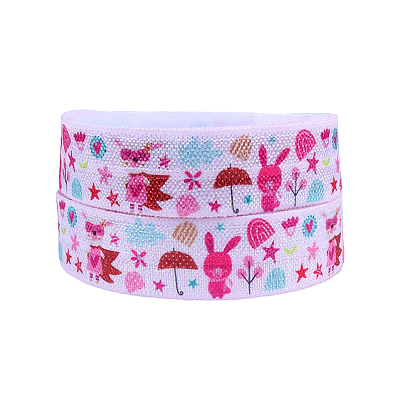 

FLRA ElasticFLORA RIBBONS cartoon animal fold over elastic ribbon