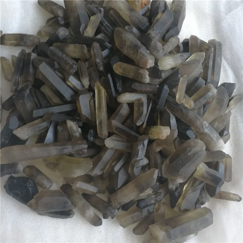 100g NATURAL tibetan BLACK Quartz Crystal point Specimen free shipping