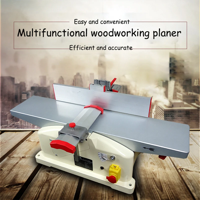 Cepilladora plana de madera para el hogar, máquina de cepillado de mesa de alta velocidad, máquina de carpintería de carpintero de madera, cepillo de Banco de 220V/1280W