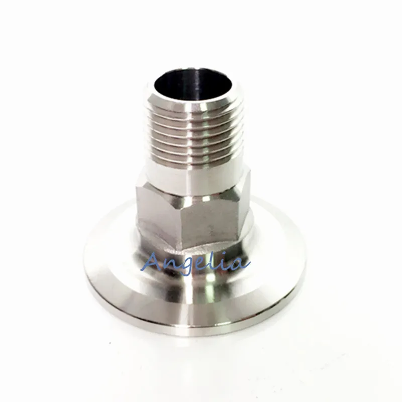 

1-1/2" DN40 Tri Clamp OD 50.5mm G Thread Male thread OD 48mm SUS304 Sanitary Fitting Hex Nut Connector