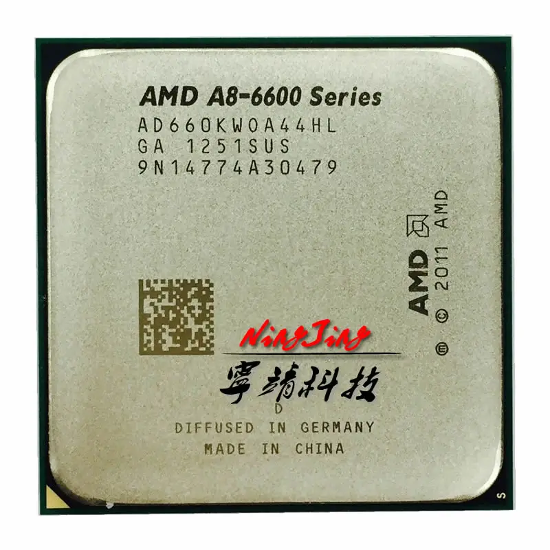 AMD A8-Series A8 6600K  A8 6600 3.9GHz Used Quad-Core CPU  AD660KWOA44HL Socket FM2