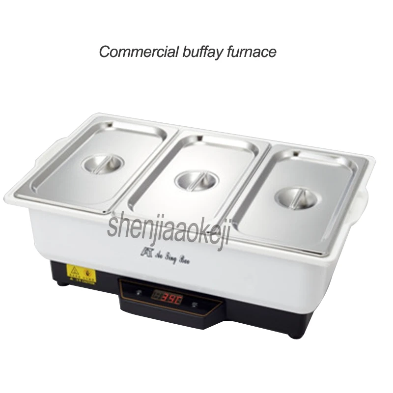 Three grid insulation furnace with stainless steel cover kitchen equipment Electric Buffay stove 500W Commercial buffet furnace