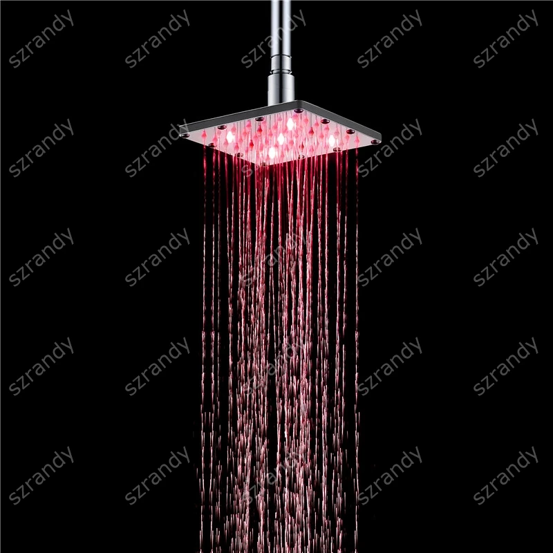 Detachable LED Shower Heads 150mm Light Glow Color Faucet