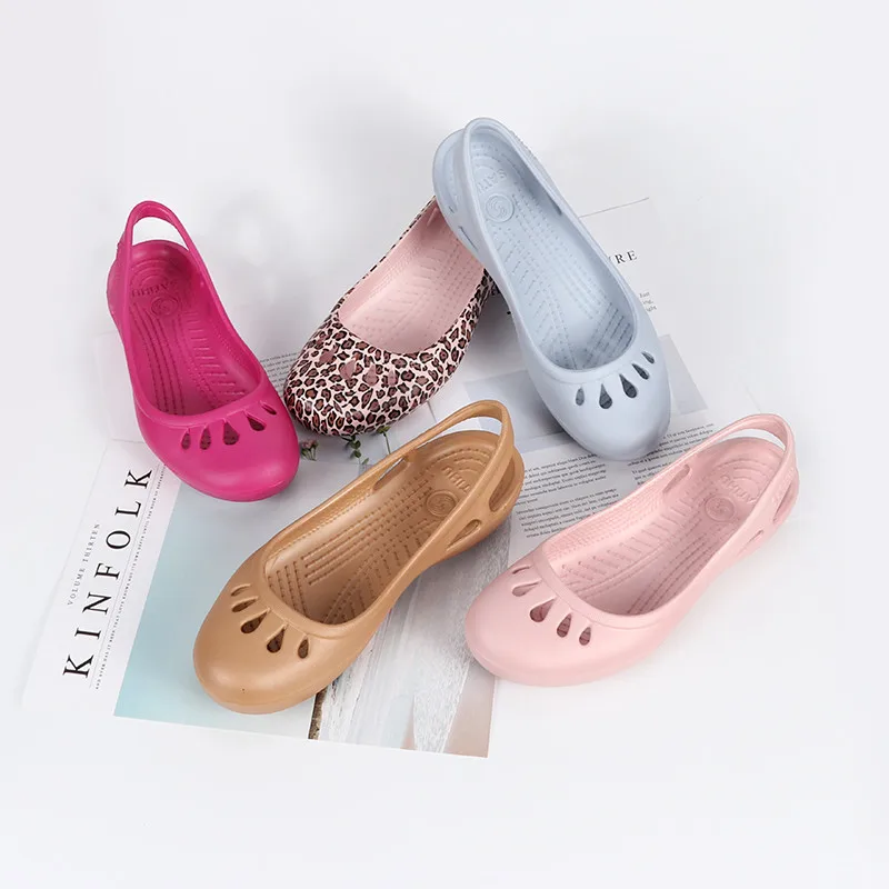Maggie\'s Walker Beach Shoes Women Sweet Sandals Summer Fashion Candy-colored Slip-on Resin Wedges Sandals Size 35~40