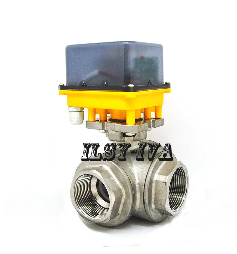 

DN40 AC12V/24V/220V 3-way Stainless steel fixed-type electric ball valve