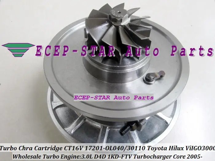 17201-30101 CT16V 17201-OL040 Турбокартридж CHRA 17201-30160 17201-30150 для TOYOTA HI-LUX LandCruiser ViIGO 3000 1KD-FTV 3.0L