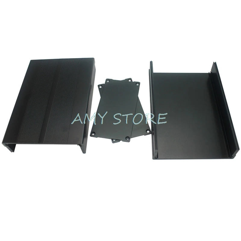 Đen Vỏ Nhôm Ốp Lưng PCB Tự Làm Nhạc Cụ Điện Tử Dự Án Hộp Bảo Vệ 150x105x55mm