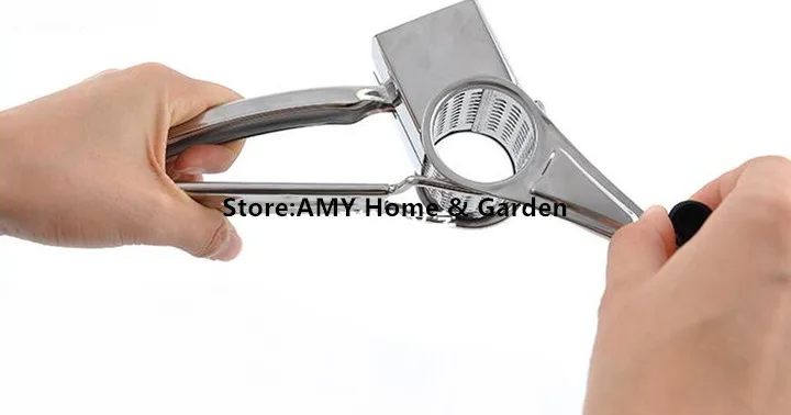 Stainless Steel Rotary Cheese Grater, Kitchen Slicer, Butter Cutter for Cake, Chocolate Fondue, Cooking Baking Tools