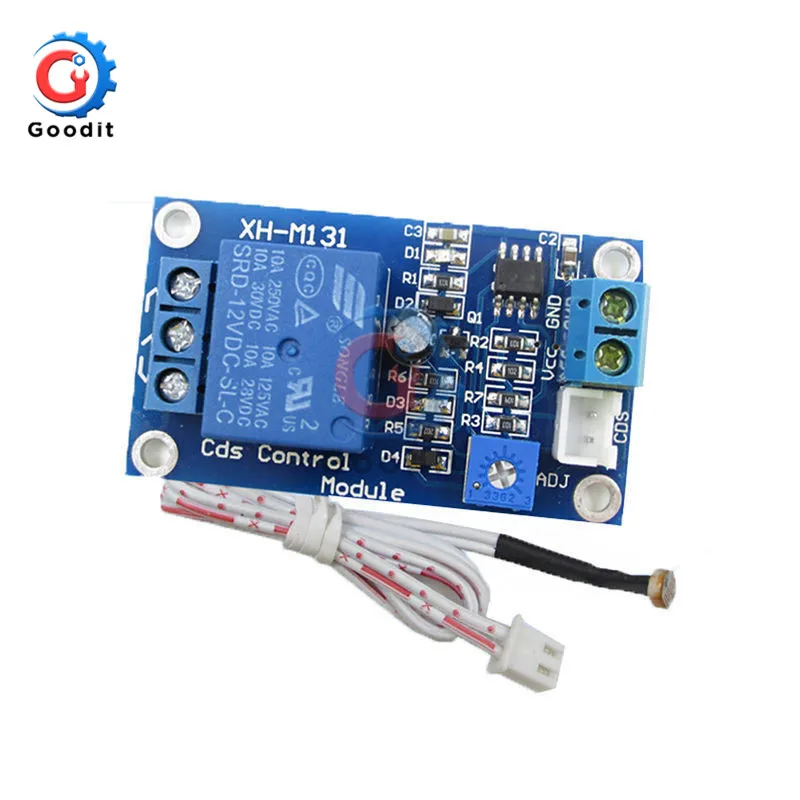 XH-M131 DC 5V/DC 12V 10A Light Control Switch Photoresistor Relay Module Detection Sensor brightness Automatic Control Module