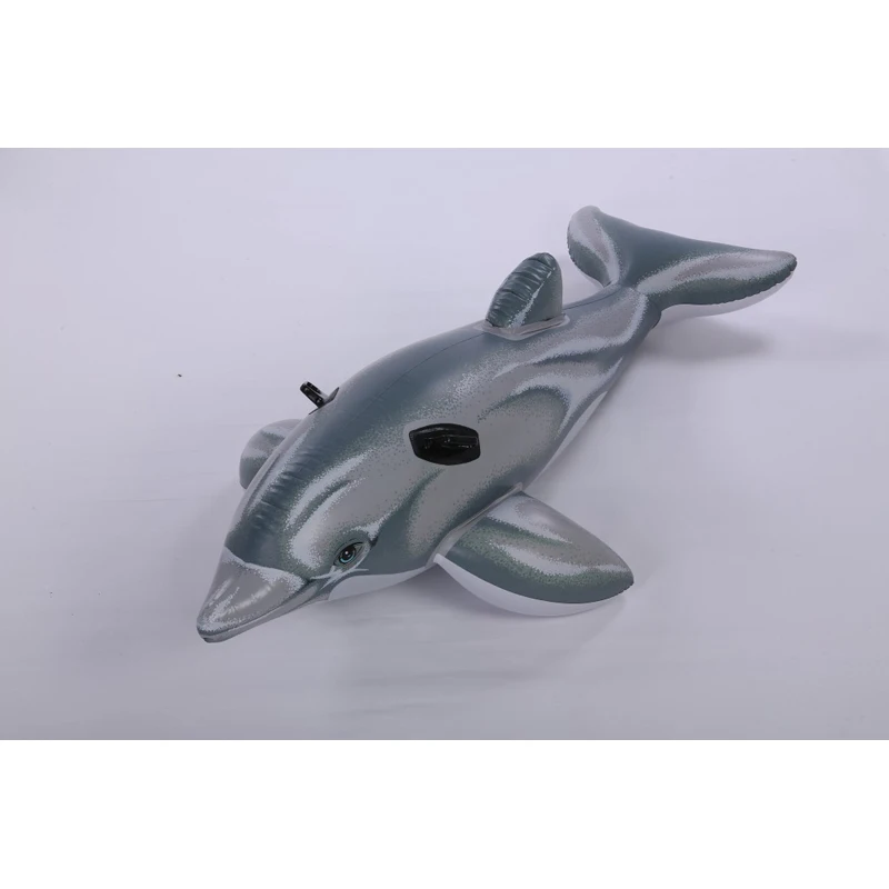 175*66cm plastic pvc inflatable lovely little dolphin rider baby sit on rider toy summer beach play swimming pool toy B40013