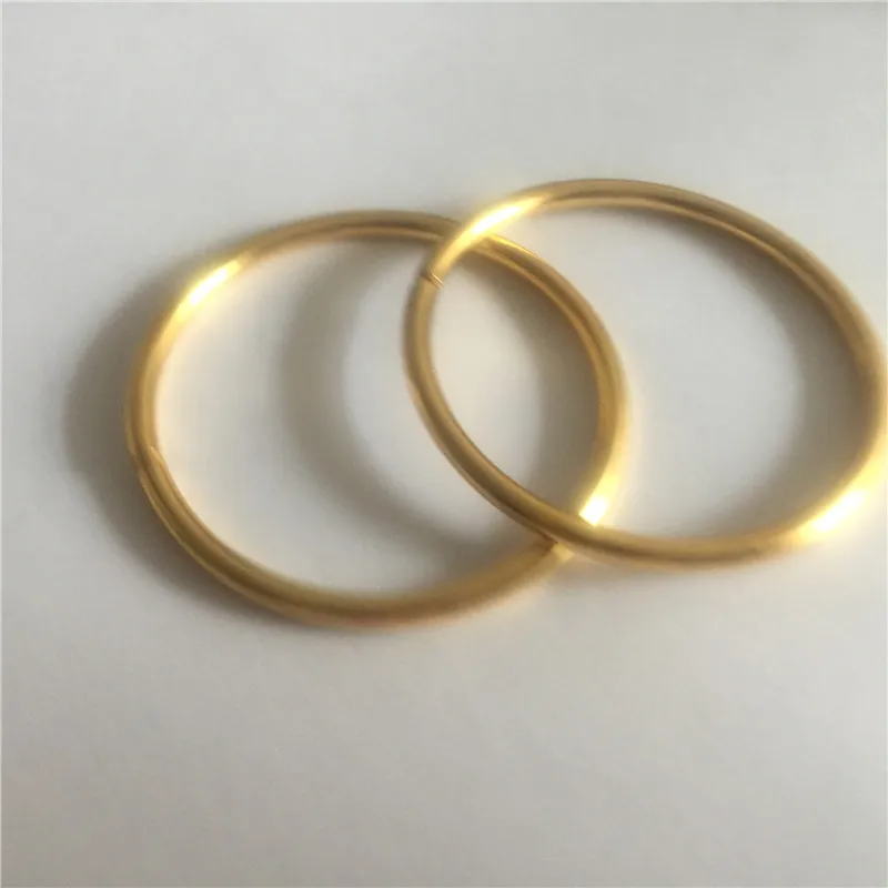 50pcs 40mm Gold Metal Iron O Rings of leather Garment Bags Scarf Accessory Cast High Quality Carft Strap Round DIY