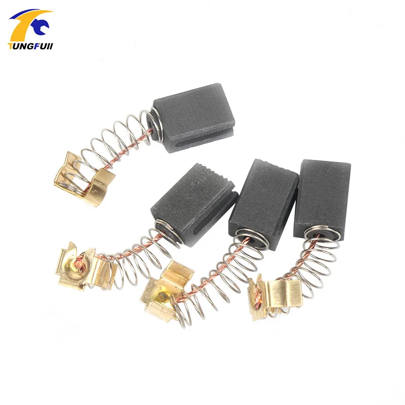 TUNGFULL 6Pcs Mini trapano smerigliatrice elettrica sostituzione spazzole di carbone pezzi di ricambio per motori elettrici parti rotanti 6*9*13.5mm