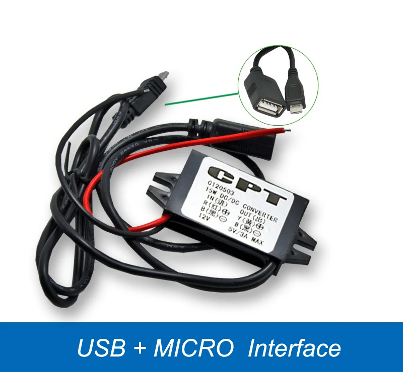 DC-DC понижающий модуль от 12 В до 5 В, 3 А, двойной USB-преобразователь питания, понижающий модуль для зарядки телефона в автомобиле