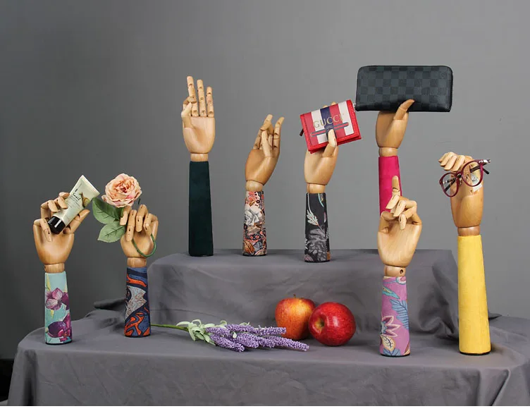 Fashion Style New Arrival Colorful Women  Wooden Hand Mannequin Sexy Hand Maniqui For Sale