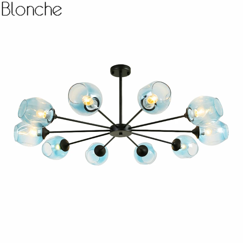 

Nordic DNA Chandeliers Magic Bean Hanglamp Glass Lampshade Ceiling Hanging Lamp Led Lights f/ Living Room Bedroom Light Fixtures