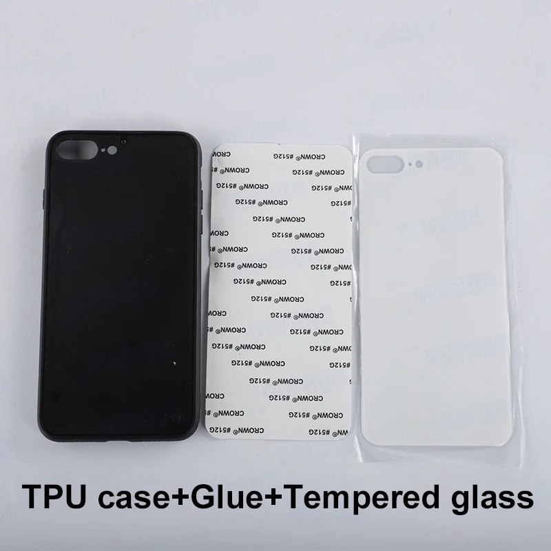 Personalized Design DIY Sublimation Tempered Glass Case Heat Transfer Print with Adhesive Tape For iPhone XS MAX XR XS X 7plus