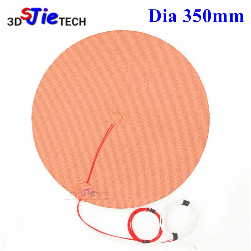 

Dia 350mm 500W 800W 120V/220V Round Circular Silicone Heater for TEVO Delta kossel 3D Printer HeatBed Heating Pad