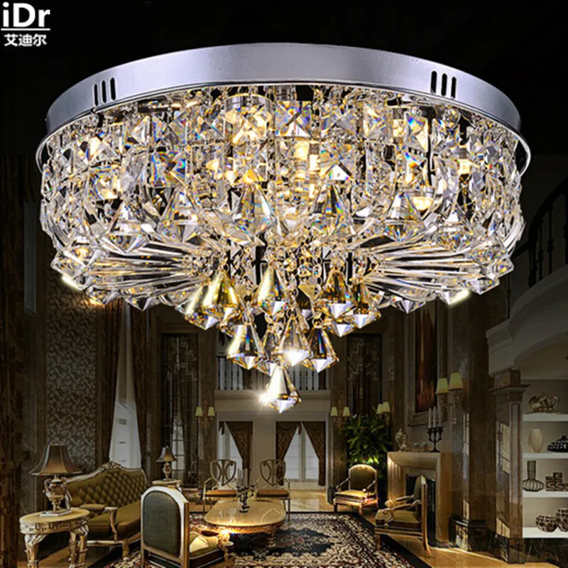 Factory wholesale luxury high-end lighting fixtures wholesale crystal led modern living room Ceiling Lights Rmy-090