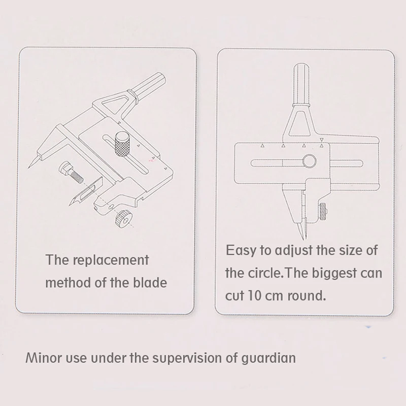 Ustar Model Maker Compasses Knife Circular Cutter Replace Blades DIY Hobby Cutting Tools Accessory