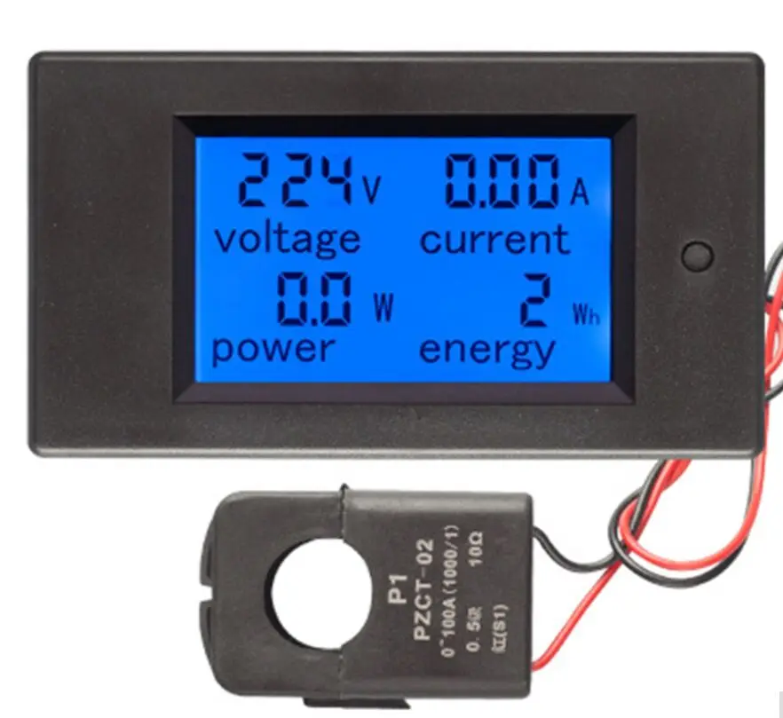 

AC Single Phase Digital LCD Wattmeter Power Meter 220V 100A For Homekit PZEM-061 with Split CT