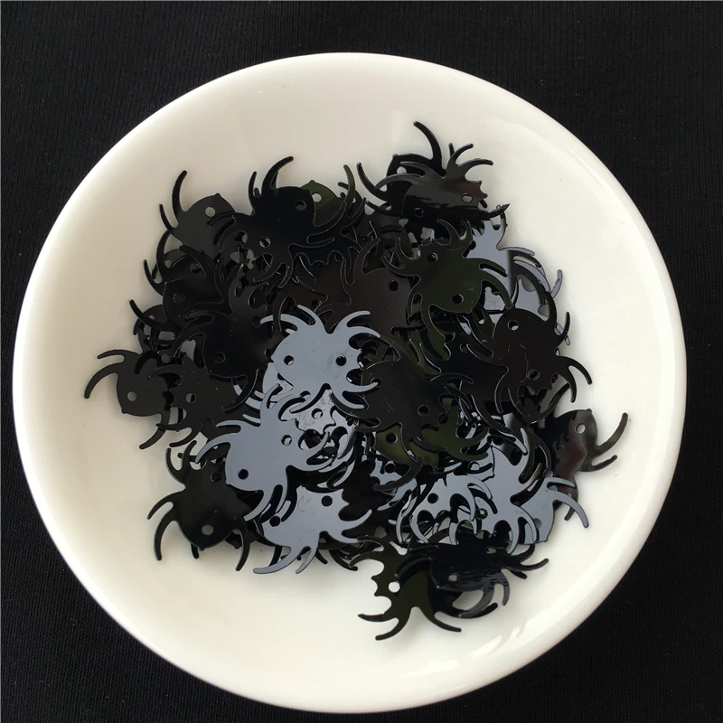 50g/Lot spiders Pumpkin bat Witch ghost loose Sequins for Halloween Party Decoration, Kids Halloween DIY Gift, Costume Material