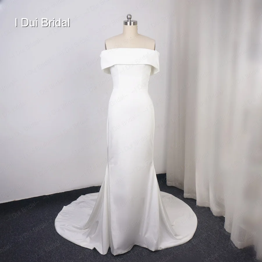 Spandex Mantel Hochzeit Kleid durch Crepe Reine Brautkleid Hohe Qualität Fabrik Gewohnheit Stellen