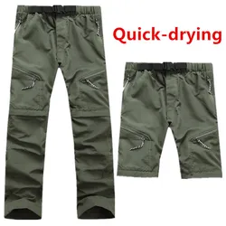 Men's Quick-Dry Waterproof Hiking Pants Outdoor Camping Travel Sports Trousers Lightweight Breathable Fishing Active Summer