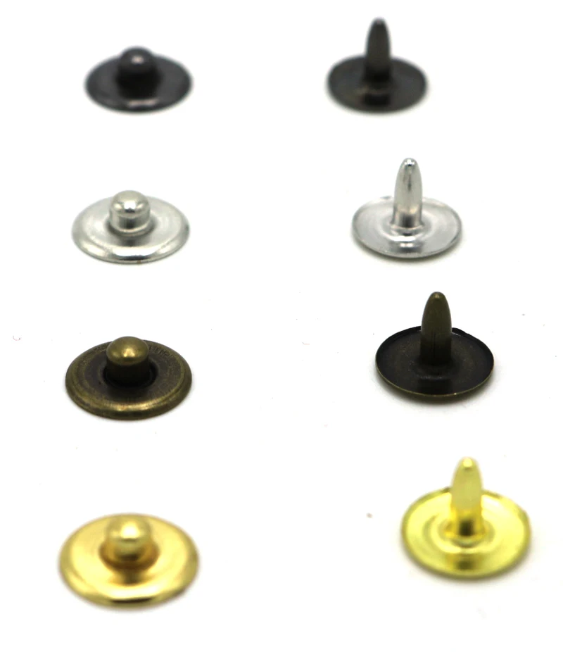 100sets 9.5mm brass rivet for jeans plating antique copper jeans button nail