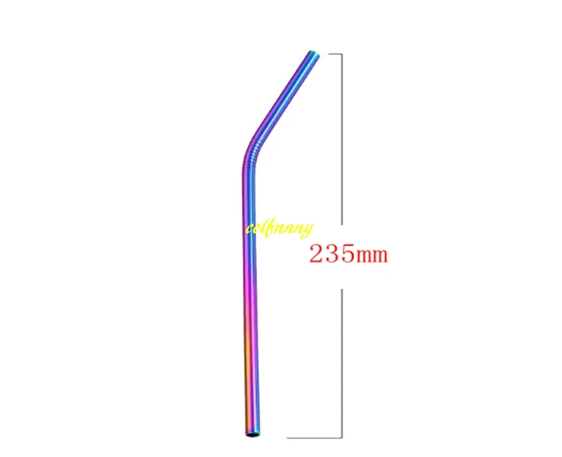 

300 шт./лот 6*240 мм Металлические соломинки многократного использования Красочные нержавеющей стали питьевой соломы для 20 унций 30 унций чашки Бар Инструмент C2703