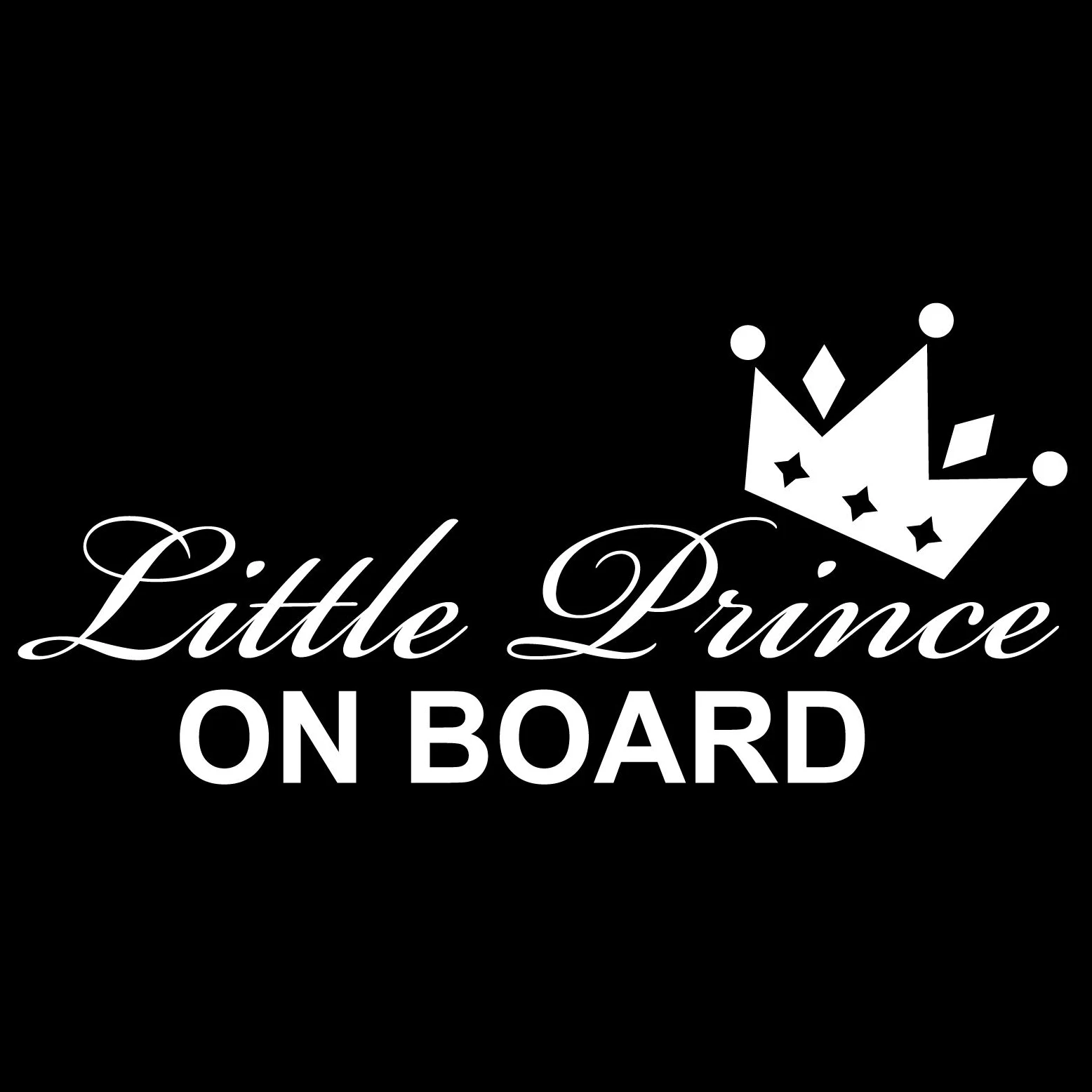 

15*6.9cm Little Prince On Board Car Sticker Lovely Humour Decal Vinyl Car Window Bumper Decor Decals