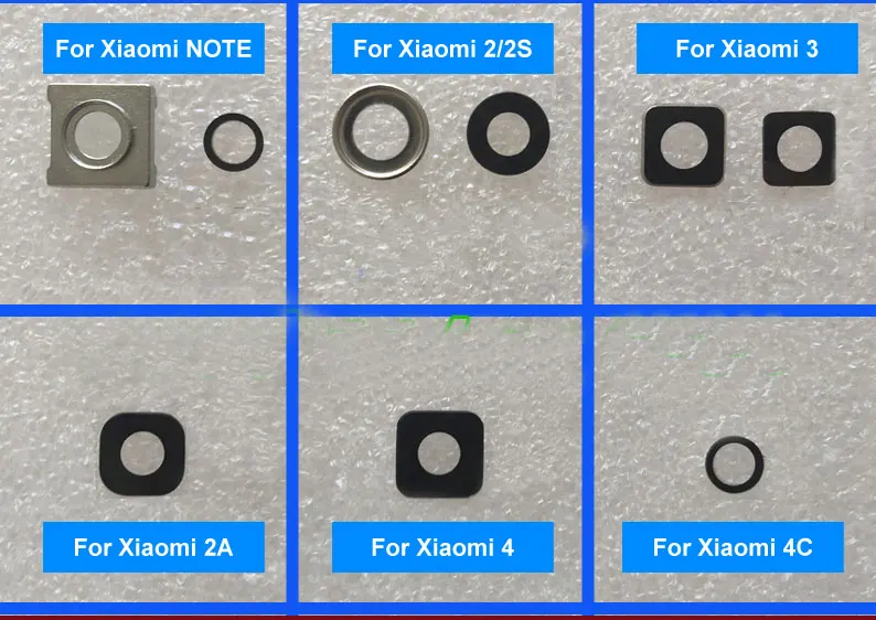 

Новый Корпус задней камеры стеклянная крышка объектива чехол с клейкой рамкой камеры Замена для Xiaomi 2 2S 2A 3 4 4C NOTE 2A M3 M4/C