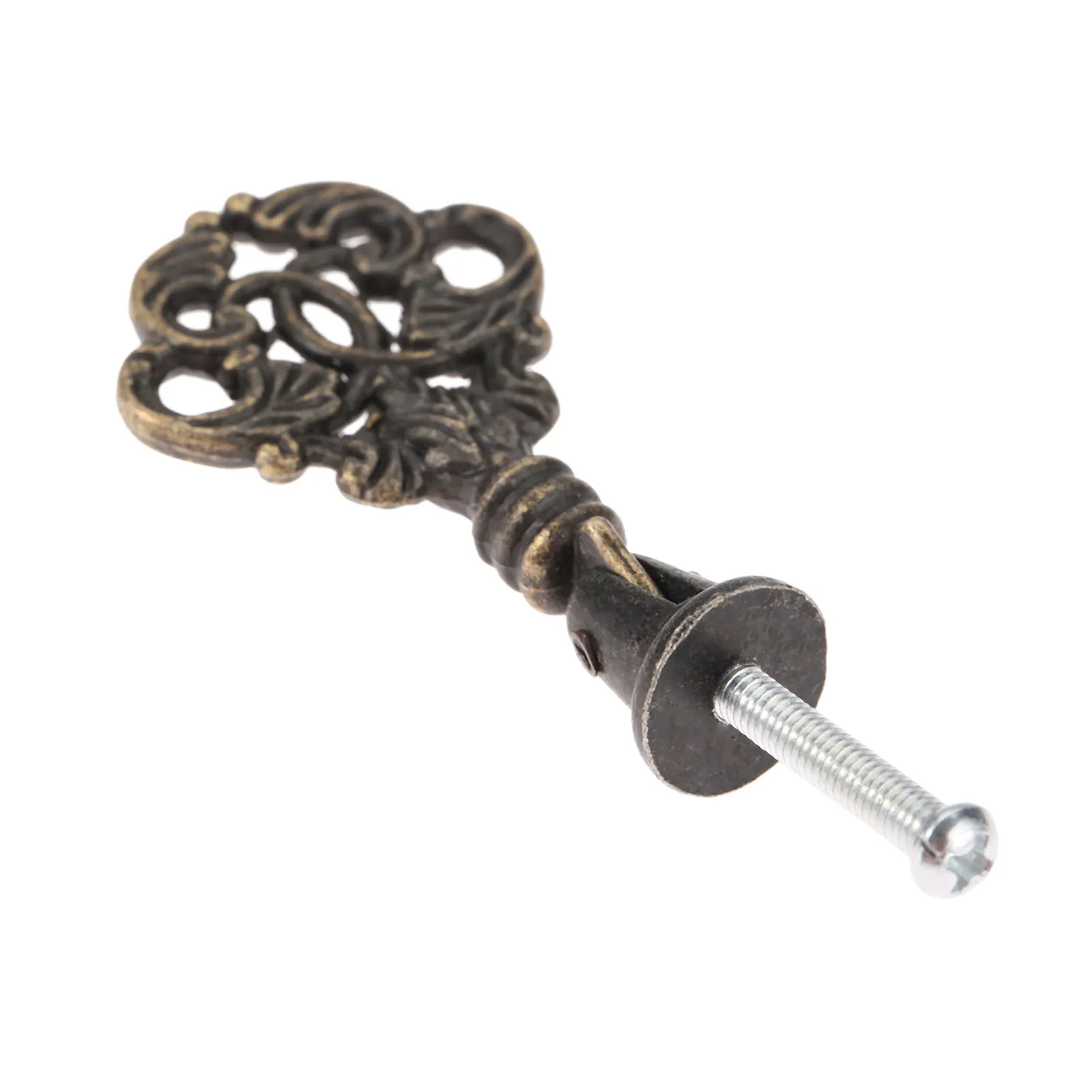 1Pc 56x32mm Furniture Knobs and Pulls for Cabinets Door Antique Bronze Cabinet Wardrobe Drawer Closet Pull Handle for Wooden Box