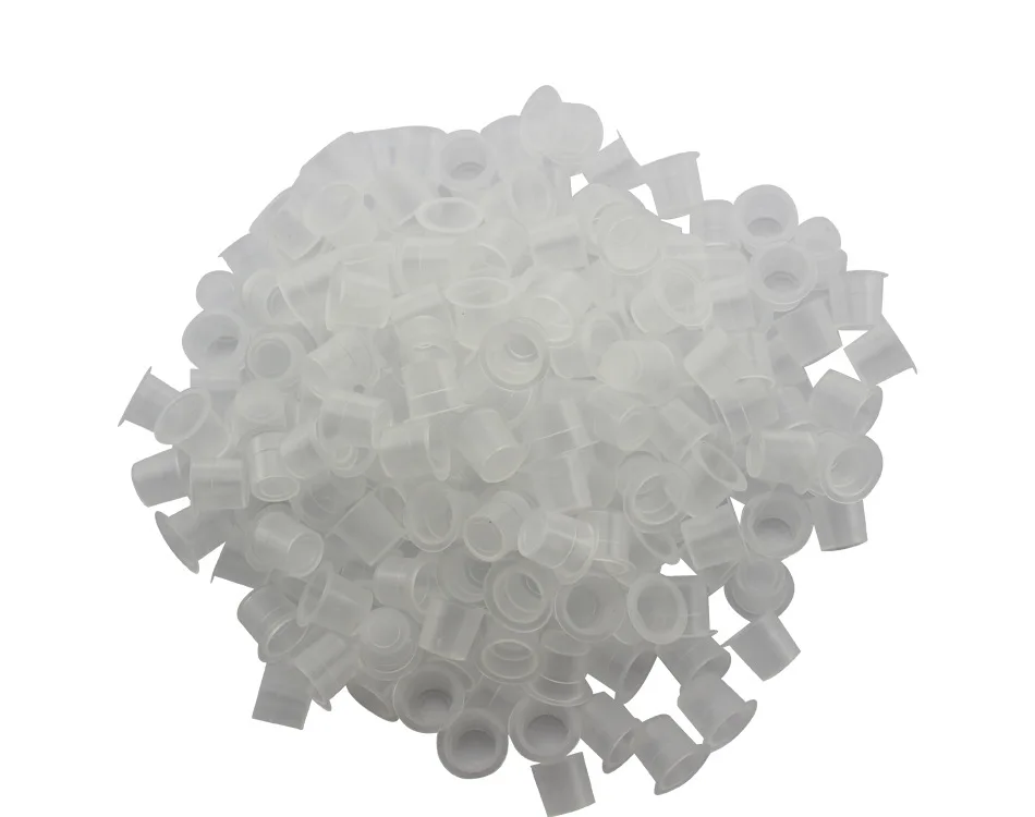

Wholesale excellent Disposable Eyelash Extension Glue holder Tattoo Glue Pallet Large size Ring cup eyebrow glue Cap 10000pcs