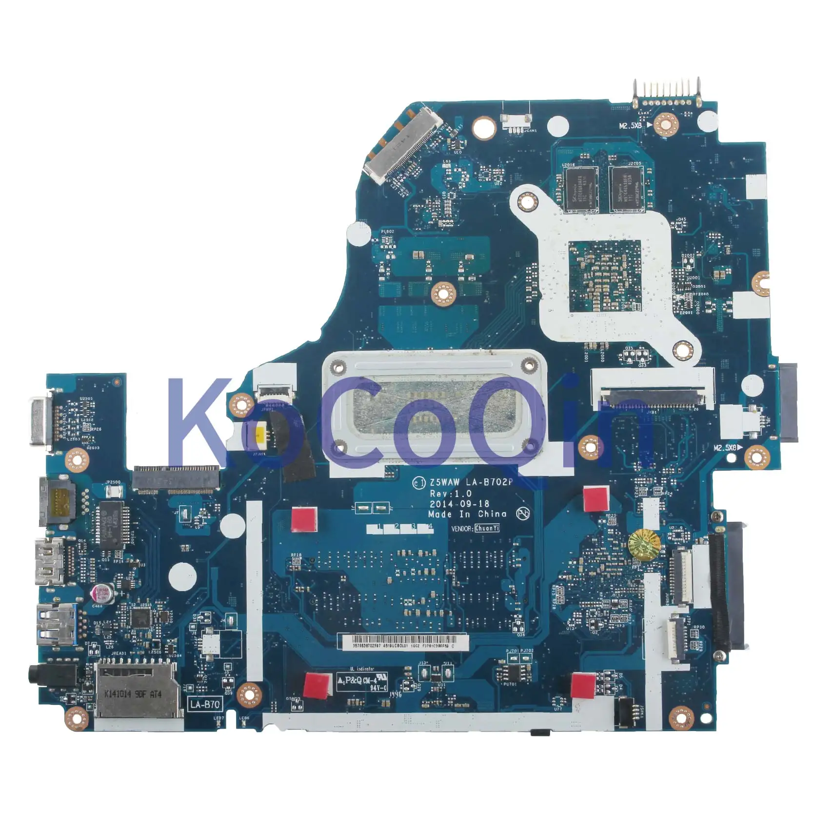 Imagem -03 - Kocoqin-placa-mãe para Notebook Acer Aspire Drive Drive Z5waw Segunda Peça Sr17e Nbmo011001