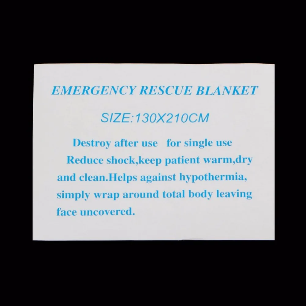 Large size Waterproof Disposable Outdoor Military Survival Emergency Rescue Space Foil Thermal Blanket First Aid Sliver Curtain image 5